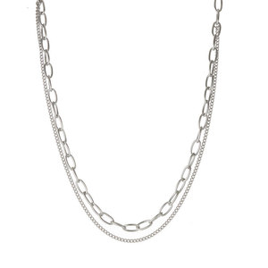 Collar Doble de Acero Inoxidable a Prueba de Agua con Logotipo Personalizado, Antideslustre, a la Moda, para Mujer - Product Image 6