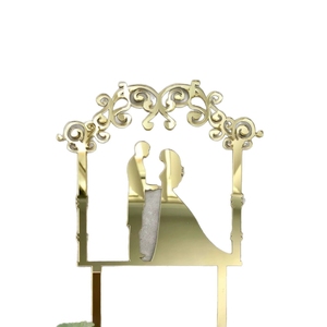 Décoration de gâteau moderne minimaliste Mr & Mme en acrylique, personnalisable avec motif cœur, <span class=keywords><strong>pour</strong></span> cadeaux de fiançailles de la mariée et du marié - Product Image 6