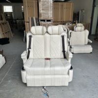 Canapé-lit double en cuir de luxe, inclinable et transformable en lit, conçu pour les camping-cars, les fourgonnettes, les Toyota Hiace, les MPV et les Sprinter.