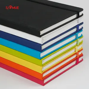 Notebook Printing Custom Printed A5 Size Hardcover Pu Leather Notebook With Elastic Band