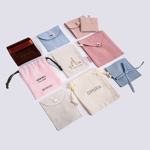 กระเป๋าผ้าลินินผ้าใบกำมะหยี่ผ้าฝ้ายแบบใช้ซ้ำได้กระเป๋าผ้าลินินเก็บฝุ่นกระเป๋าโท้ทผ้าคอตตอนกระเป๋าเครื่องประดับเครื่องสำอาง - Product Image 2