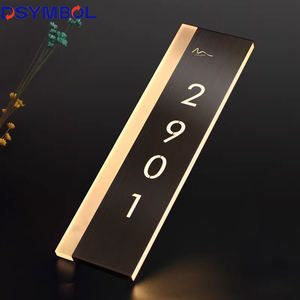 Nouveau 2026 DSYMBOL Panneau de signalisation directionnelle professionnelle, Plaque de numéro de porte d'hôtel, Numéro de porte en métal lumineux pour maison, Numéros de porte LED rétroéclairés - Product Image 5