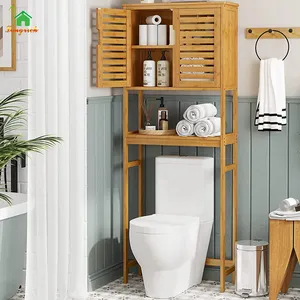 Lemari kamar mandi lebih dari Toilet tinggi dengan cermin dan Vanity untuk gaya Kecil & Modern grosir desain lemari penyimpanan Toilet