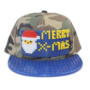 YD401 Cappellino Snapback Natalizio Personalizzabile Fai-da-Te con Babbo Natale, Cappello Regalo per Feste per Uomini e Bambini, Berretto da Baseball Natalizio con Blocchi Pixel - Product Image 2