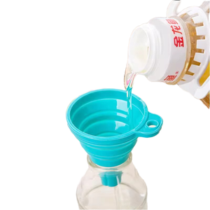 Portable Food Grade Mini <b>Silicone</b> Funnel Foldable Reusable Kitchen <b>Tool</b> Designed for Easy and Convenient Food Transfer - Product Image 1