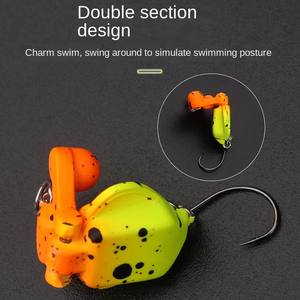 Luya Bait Micro-objeto cebo de natación de doble sección 2G 2,9 cm cóncavo convexo trucha bajo pico gancho único Acero de tungsteno <span class=keywords><strong>para</strong></span> lago - Product Image 4