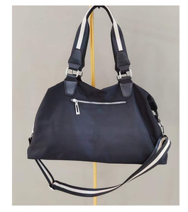 Women's Nylon Travel Duffel <b>Bag</b> Black <b>Large</b> Capacity Zipper Closure <b>Shoulder</b> <b>Bag</b> for Gym Outdoor Use - Product Image 4