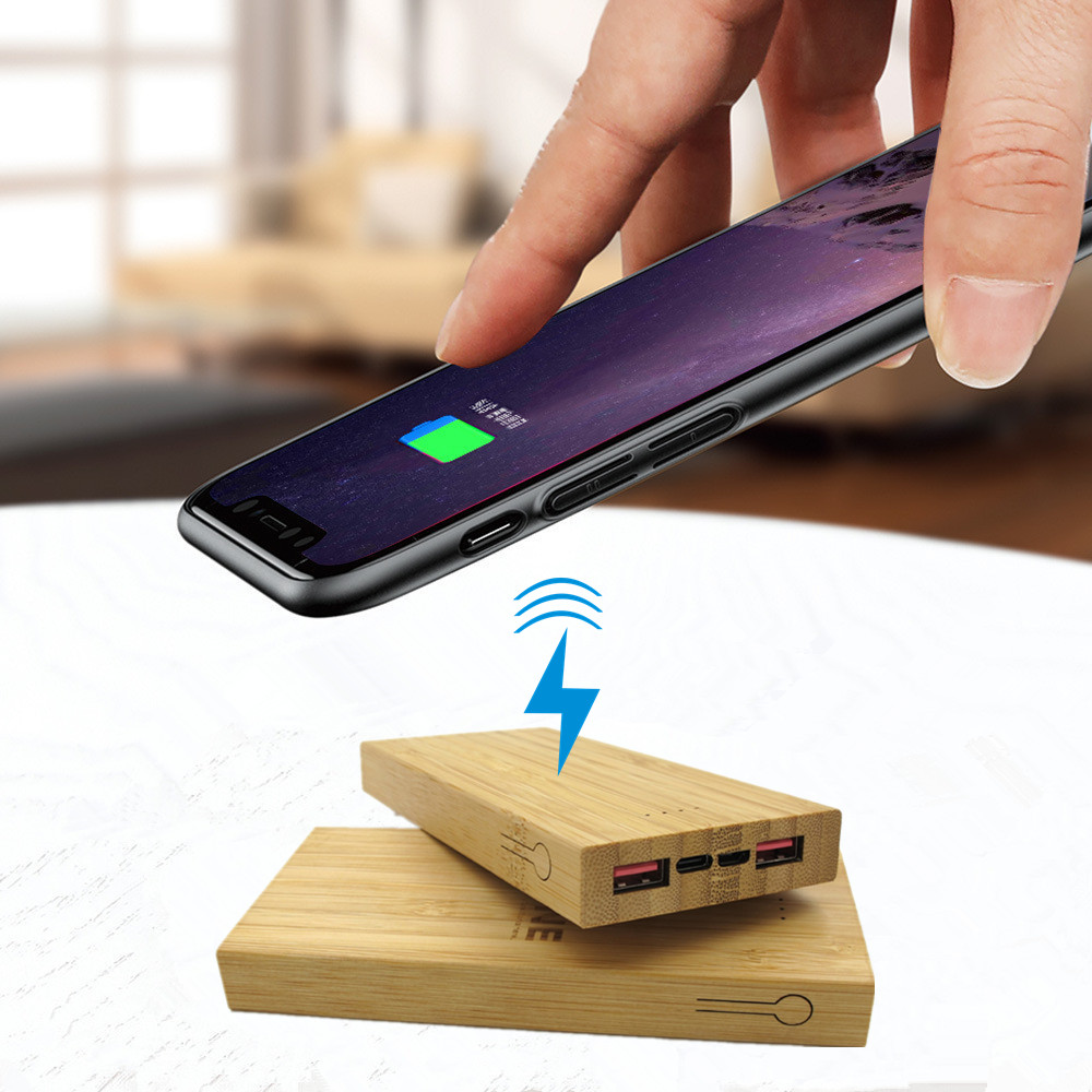 Power Bank 10000 мАч 22,5 Вт беспроводной быстрой зарядки светодиодный дисплей батареи, с двойным USB ПК тип мобильного источника питания