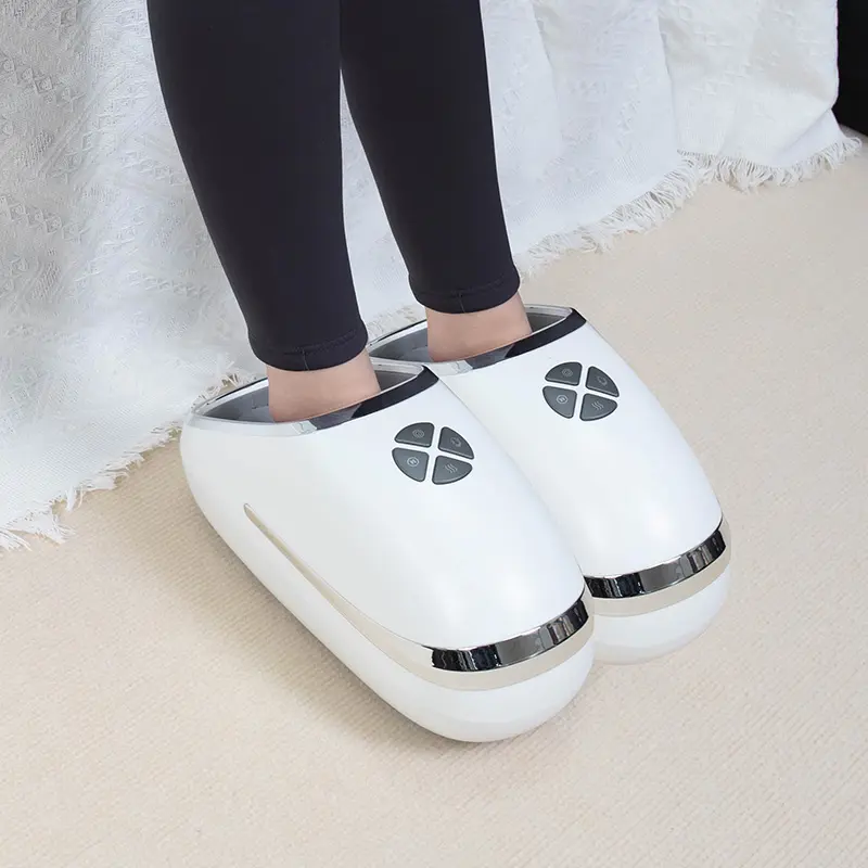 2024 New Electric Foot Blood Circulation Massage Air Pressure Heating Deep Kneading Shoe Design Foot Massager One Year Warranty