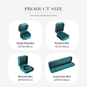 Muestra Gratuita de Caja de Joyería Mini de Lujo en Terciopelo y Cuero Sintético Color Caqui con Logotipo Personalizado, Caja de Empaque para Pulseras y Anillos - Product Image 3
