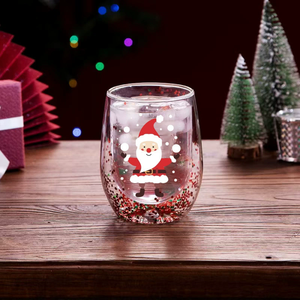 Ly Giáng Sinh hai lớp bán buôn, có lớp cách nhiệt và nắp, ly thủy tinh chịu nhiệt cao cấp Star Wish - Product Image 4