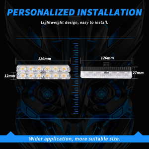 LKT Interruttore Telecomandato da Uno a Quattro Canali per Controllo Luci di Emergenza Rosse e <span class=keywords><strong>Blu</strong></span>, Luce Lampeggiante Wireless per Auto - Product Image 2