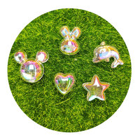 100 PIÈCES Cœurs Transparents en Résine, Strass à Dos Plat, Figurines, Appliques pour Scrapbooking, Mariage, Décoration Maison, Artisanat