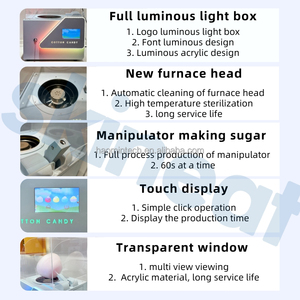 Mini thông minh tự động kẹo bông xỉa Máy bán hàng tự động màu xanh và màu hồng cổ tích xỉa sản xuất cao Điều kiện Mới - Product Image 4