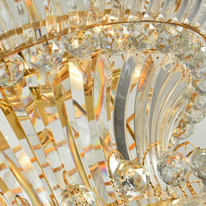 Nuevo diseño de iluminación de lujo para interiores, Villa, Hotel, sala de estar, candelabro de cristal Led Dorado europeo - Product Image 5