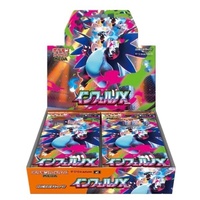 Boîte de boosters Pokémon M2 Inferno X japonaise avec cartes à thème Charizard, incluant des rares holographiques et des rares à art spécial pour les joueurs de TCG