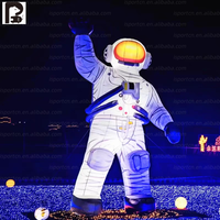 Dekorasyon ve Açık Hava Reklamı için Özel Şişme Uzay Adamı, LED Işıklı Şişme Astronot Modeli