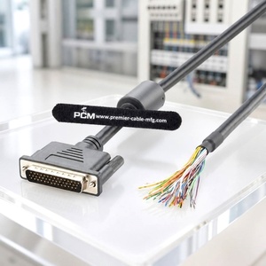 Kabel D-sub HD44 44 Pin Male ke Open End High Density UL20276 28AWG dengan Perlindungan EMI Inti Ferit untuk Otomasi Industri - Product Image 2