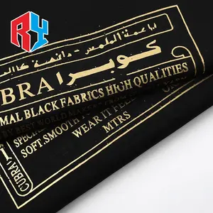 Vải Len Dubai Đào Cho Abaya 67 "118gsm Bền Vững Màu Đen Trơn Phản Lực Mềm Nhuộm Tốt