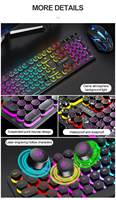Combo de Teclado y Ratón RGB para Juegos TF270, con Cable, para Oficina, Portátil, PC, Ratón y Teclado Inalámbricos RGB