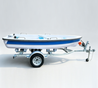 Remorque marine galvanisée à chaud pour bateau, 5,36 m (18 pi), essieu simple, capacité de charge 750 kg, pour yacht et RIB