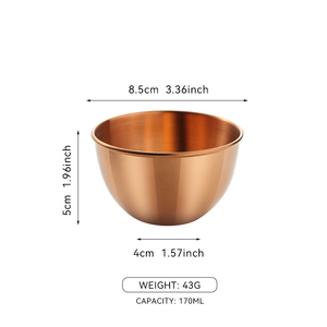 Ensemble bol et cuillère en acier inoxydable doré SFB115 811, cuillère à manche embossé vintage, bol de service en métal pour dessert et en-cas - Product Image 2