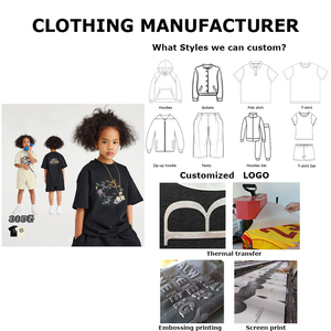 Vêtements pour enfants vintage lavés sur mesure OEM, vente en gros, 100% coton 305G, vêtements pour enfants, <span class=keywords><strong>t</strong></span>-shirts à manches courtes pour garçons, é<span class=keywords><strong>t</strong></span>é - Product Image 1