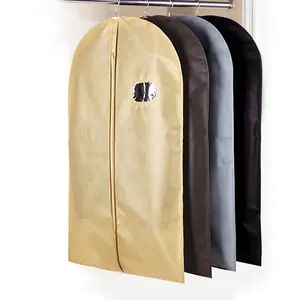 Custom Home Storage Suit Clothes Cover Bag Waterproof Suit Packing Non Woven Folded Garment Bag For Wedding Dress
