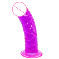 Dildo Realista y Sensual para Mujeres, con Ventosas en la Parte Posterior, Tapón Anal Grande