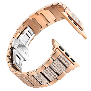 Trendybay-<span class=keywords><strong>Correa</strong></span> de <span class=keywords><strong>reloj</strong></span> inteligente, pulsera de liberación rápida con hebilla de mariposa de Metal y cobre para <span class=keywords><strong>Apple</strong></span> <span class=keywords><strong>Watch</strong></span> Series 7, 6, 5, 4, 3, 2, 1 SE - Product Image 1