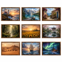 Cadre photo carré en bois suspendu, fait main, écologique, style Art Déco, pour mariage, avec revêtement en poudre, taille personnalisée, pour bureau, vente en gros