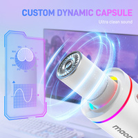 Microphone de communication filaire à motif polaire cardioïde PD200X RGB Gaming Dynamic USB/XLR Dual Mode Podcast Mic pour Maono