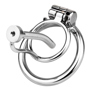 Dispositifs de <span class=keywords><strong>chasteté</strong></span> masculins en acier inoxydable FRRK, cage à pénis avec cathéter urétral, anneau de <span class=keywords><strong>chasteté</strong></span>, jouets sexuels pour hommes, <span class=keywords><strong>ceinture</strong></span> de <span class=keywords><strong>chasteté</strong></span> - Product Image 6
