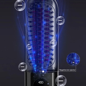 Peigne à ions négatifs portable, appareils de soin des cheveux, rechargeable par USB, sans fil, mini lisseur électrique, traitement des cheveux avec LED - Product Image 6