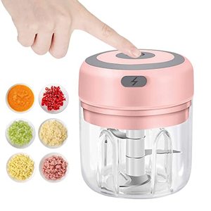 Gran oferta, Mini licuadora eléctrica manual para batidos, trituradora <span class=keywords><strong>de</strong></span> alimentos y verduras, cuchillo triturador <span class=keywords><strong>de</strong></span> ajo para cocina y oficina - Product Image 6