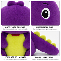 Dinosaures en peluche personnalisés Piata, mascotte douce en coton PP, jouet brodé, porte-clés, accessoires ODM