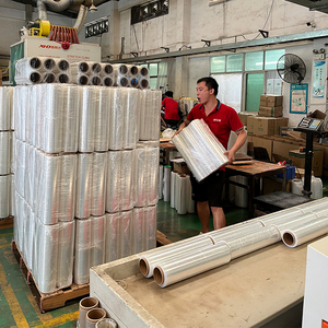 Wrapping Film Cheap Low Price Customized 3kg <b>Plastic</b> <b>Shrink</b> Pallet Packaging Self Adhesive Transparent LLDPE Hand Wrapping Film - Product Image 4