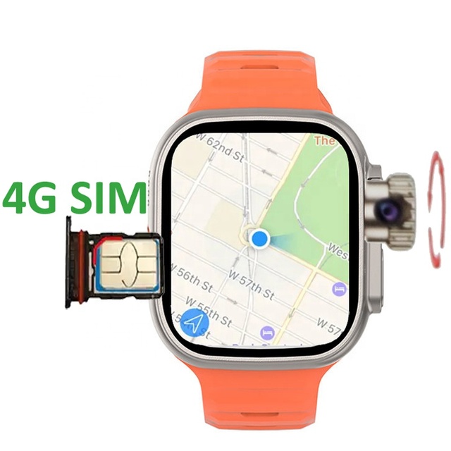 Full Touch 2.0 Inch Screen Unisex Android Smartwatches BT Connects WiFi SIM Card Slot 4G GPS Smart Watch Android with Sim Camera