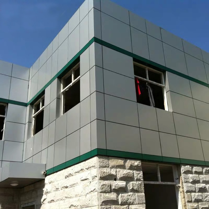 Серебристые металлические наружные алюминиевые композитные панели acp acm