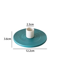 Porte-bougie en céramique non vernie HY Nordic, pour bougies coniques, décoration de table pour dîner aux chandelles.
