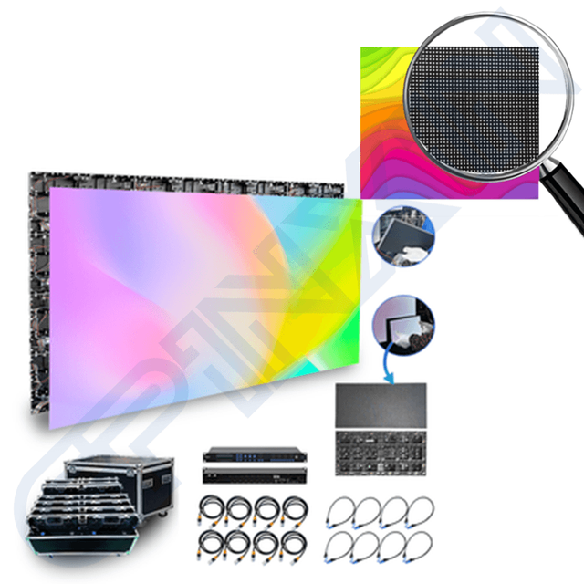 Customized Waterproof LED P3.91 Outdoor Rental Led Screen Display Video Wall P2P10 Led Panel Outdoor Indoor Screen Display Stand