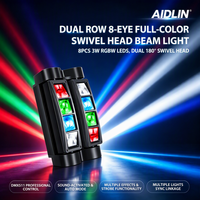 Promotion Projecteur LED Spider à 8 têtes mobiles 8x3W RGBW Beam DMX512 à activation sonore pour DJ, discothèque, bar, mariage, fête