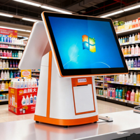 Sistema POS Todo en Uno con Pantalla Táctil Dual, Sistemas POS con Software para Bares y Restaurantes, Conjunto de Sistema POS