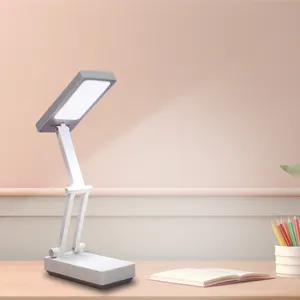 Lampu meja pelindung mata portabel, untuk belajar dapat diisi ulang, lampu meja baca kamar tidur, lampu samping tempat tidur