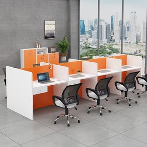 Escritorio de Oficina Modular con Cajón, Estación de Trabajo para Computadora, Cabina con División, Escritorio para Personal, Cubículo de Telemarketing, Conjunto de Escritorio y Silla Sencillo - Product Image 3