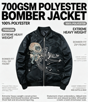 Herren Vintage Oversized Varsity-Jacke mit Ethnischer Stickerei im Traditionellen Chinesischen Stil, Locker Geschnitten, Lässige Streetwear-Oberbekleidung