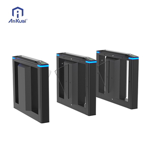 공장 맞춤형 얼굴 인식 보안 액세스 제어 RFID SUS304 고속 유도 스윙 배리어 게이트 개찰구 - Product Image 3