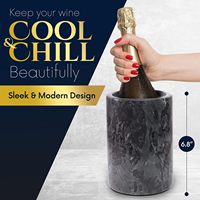 Seau à glace en marbre naturel personnalisé de luxe Champagne Bière Boisson Refroidissement Fête du vin Refroidisseur de vin en marbre