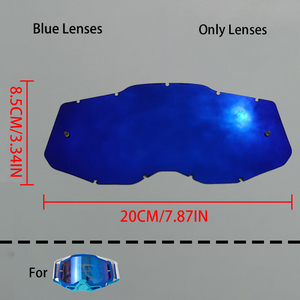 Lentilles de rechange HD pour lunettes de motocross, lunettes de sport, cyclisme en extérieur, monture légère en PC, vente en gros - Product Image 6