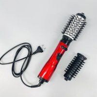 Professionnel 2 en 1 lisseur électrique bigoudi brosse à Air chaud sèche-cheveux volumateur sèche-cheveux brosse outils de coiffure ensemble